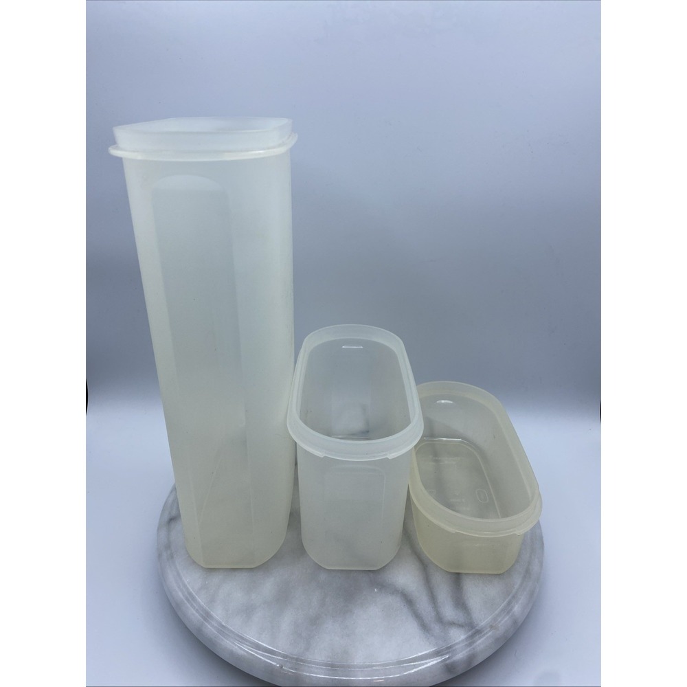 Tupperware Unisex OS Modular Mates Oval Containers Frosted Clear 3pc No Lids